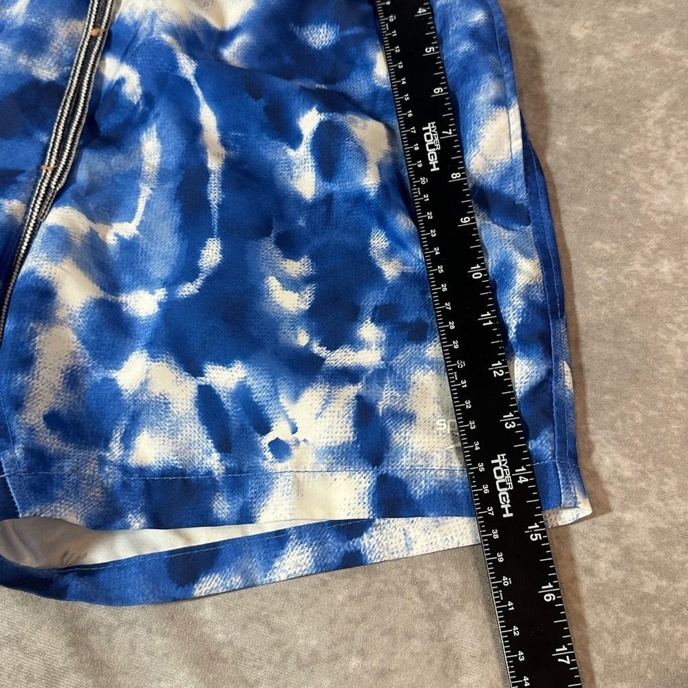Speedo Swim Trunks Mens Small Blue White Tie Dye Board Shorts Mesh Lined 7784578 - Picture 4 of 9